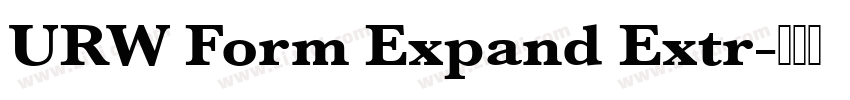 URW Form Expand Extr字体转换